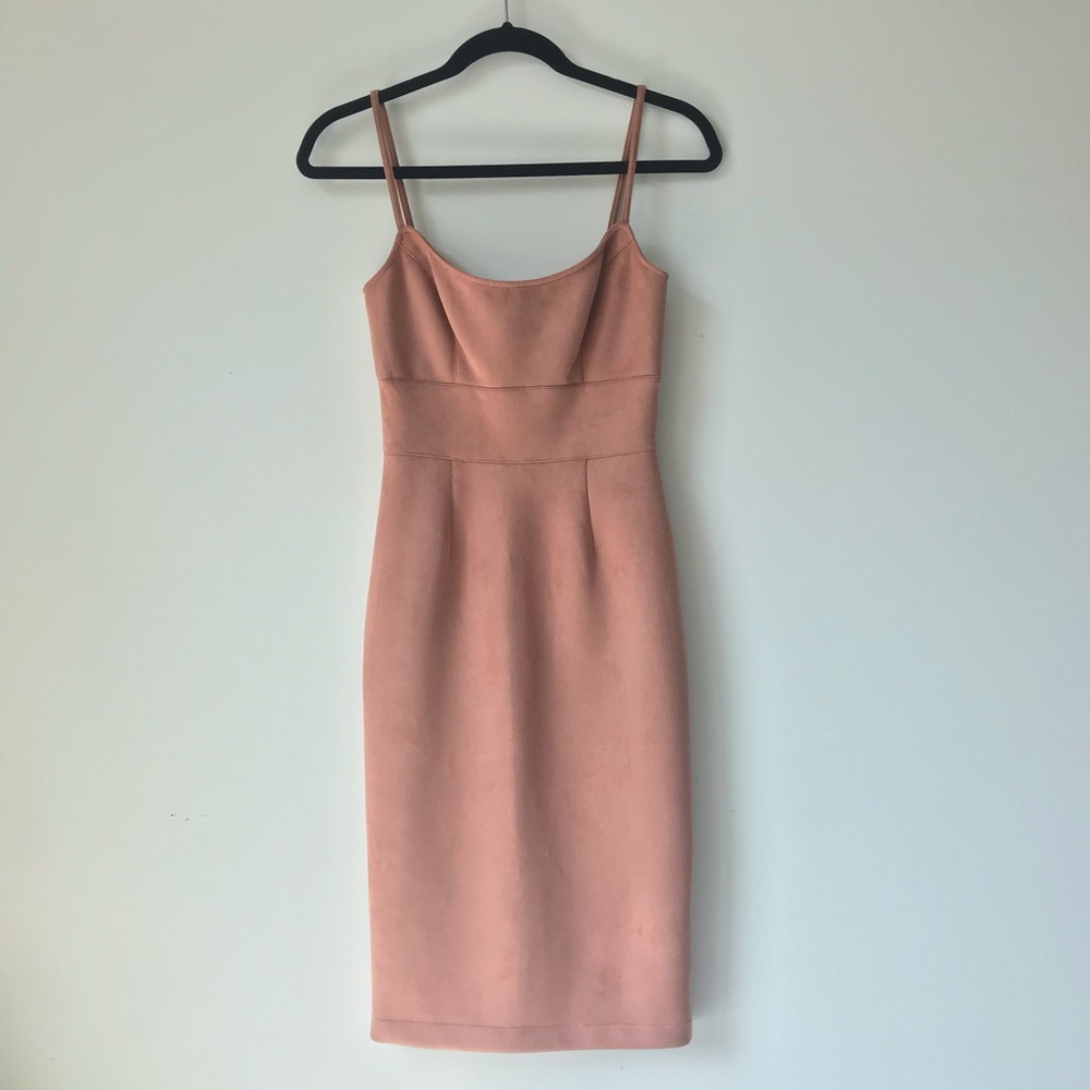Alese Faux-Suede Dress in Rose Dawn